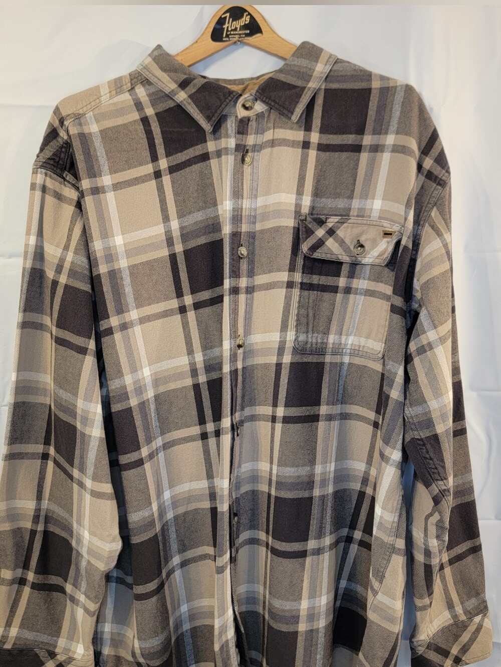 Legendary‎ Whitetails Beige Black Plaid Lightweight Shirt,XXL